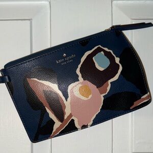Kate Spade Cameron Lemon Zest River Blue Multi Medium Wristlet